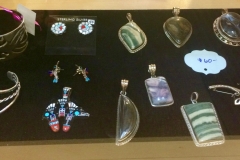 Example of the many pendants available.  Variety of stones set in sterling silver.