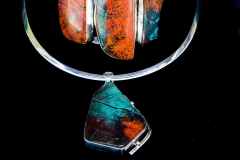 Sonoran Sunset set in custom Sterling Silver.  Bracelet and Pendant sold separately or as a set for 20% off!