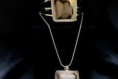 Septarian with Sterling Silver