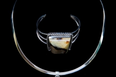 Septarian with Sterling Silver